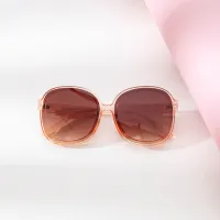 Round Transparent Brown Sunglasses