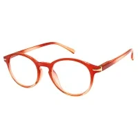 Oval Red Reading Glasses