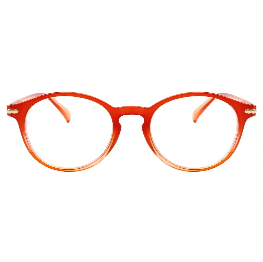 Oval Red Reading Glasses