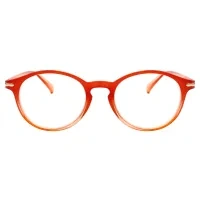 Oval Red Reading Glasses
