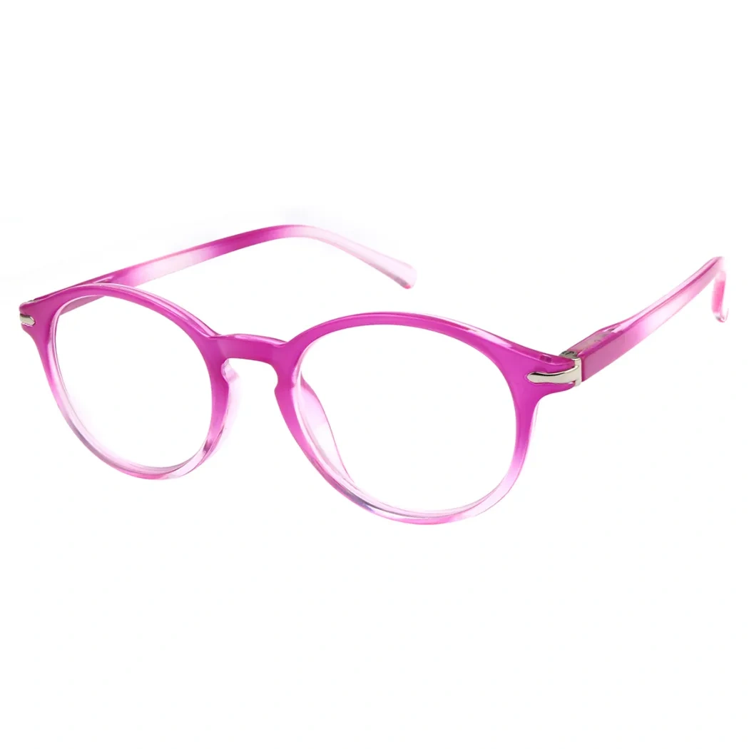 Oval Pink Reading Glasses