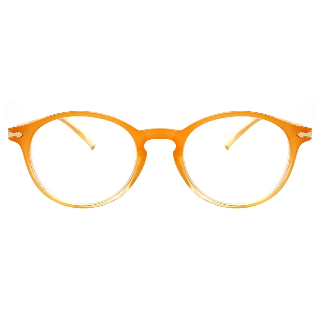 Oval Yellow Reading Glasses