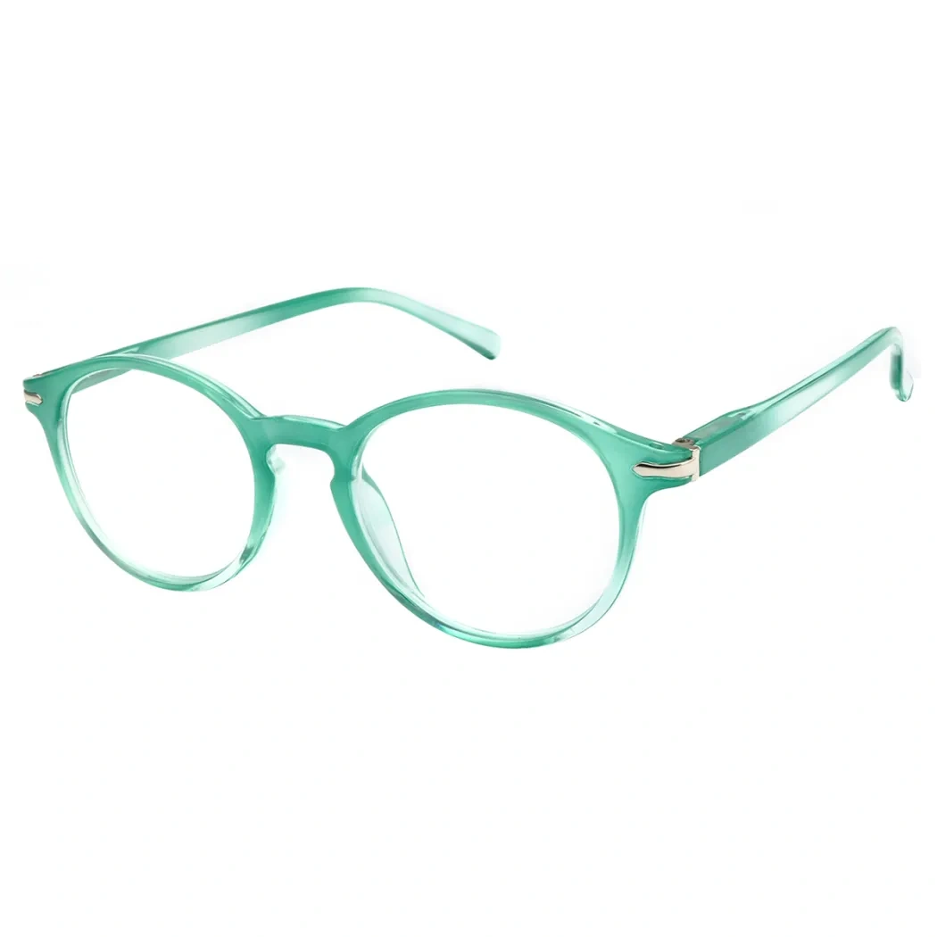 Oval Green Reading Glasses