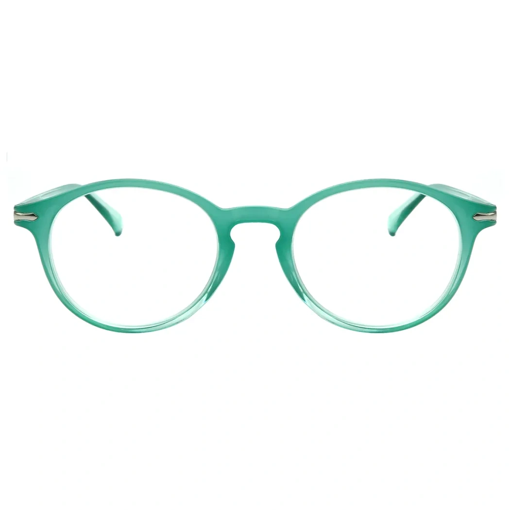 Oval Green Reading Glasses