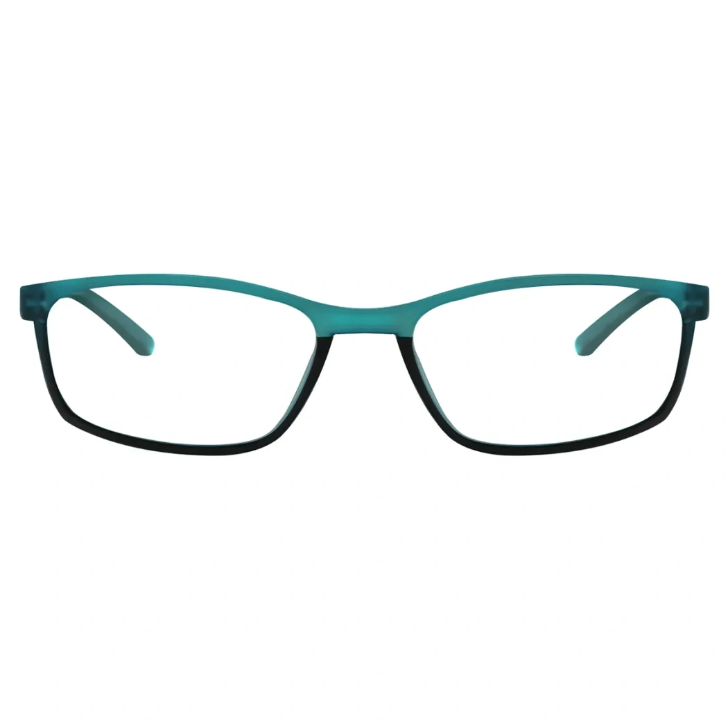 Rectangle Green Reading Glasses