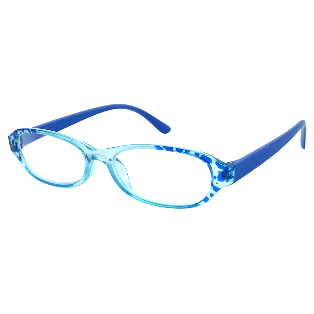 Oval Blue Reading Glasses