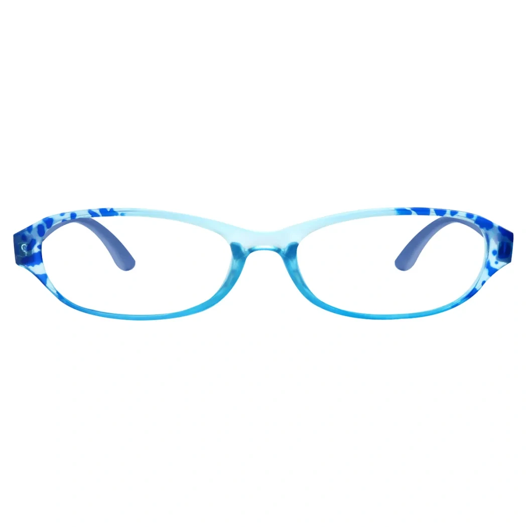 Oval Blue Reading Glasses