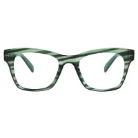 Rectangle Green Reading Glasses