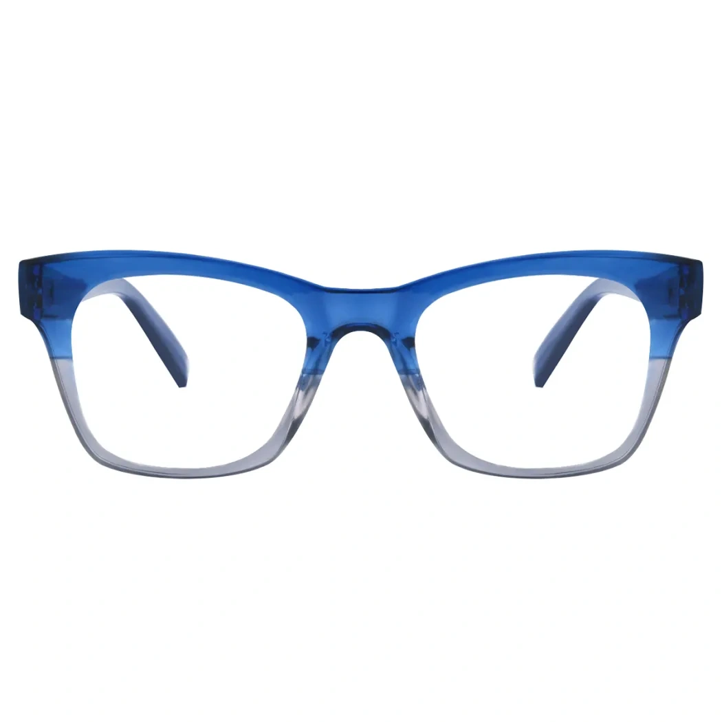 Rectangle Blue Reading Glasses