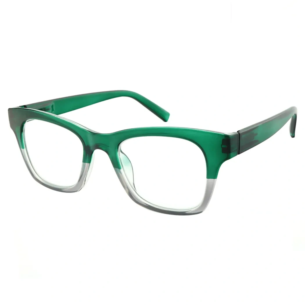 Rectangle Green Reading Glasses