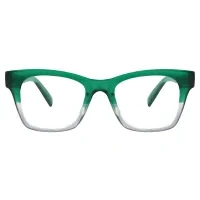 Rectangle Green Reading Glasses