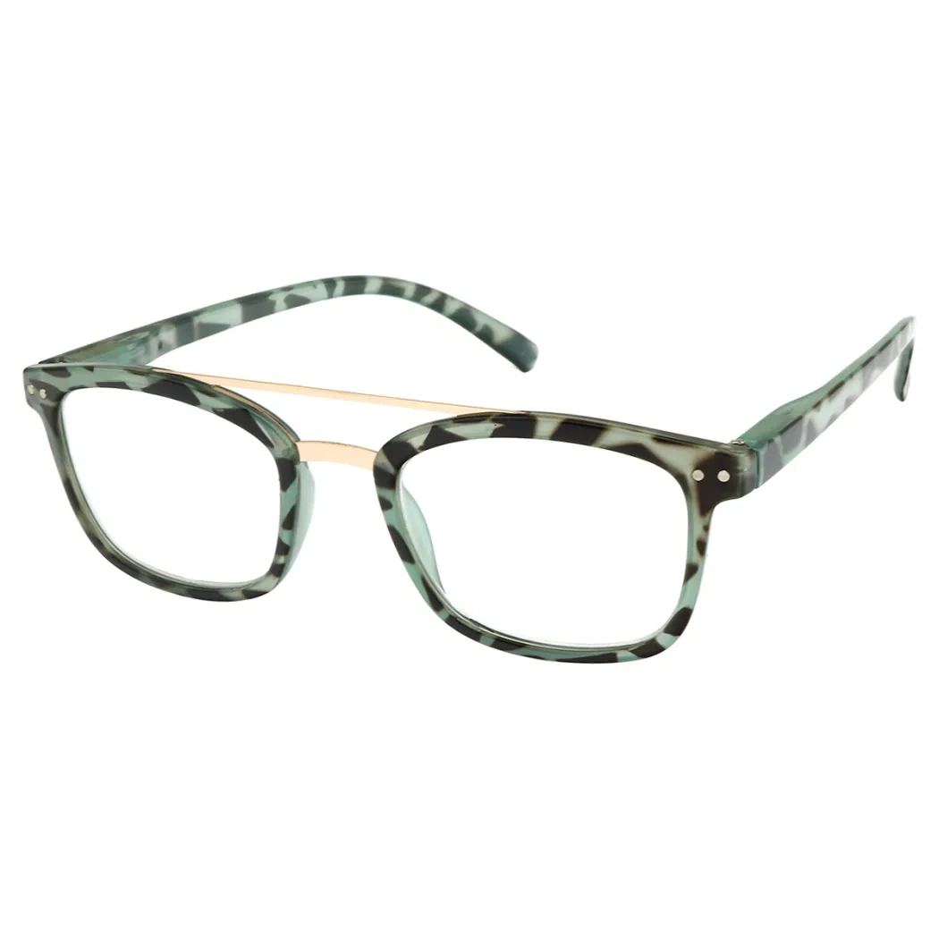 Aviator Green Reading Glasses