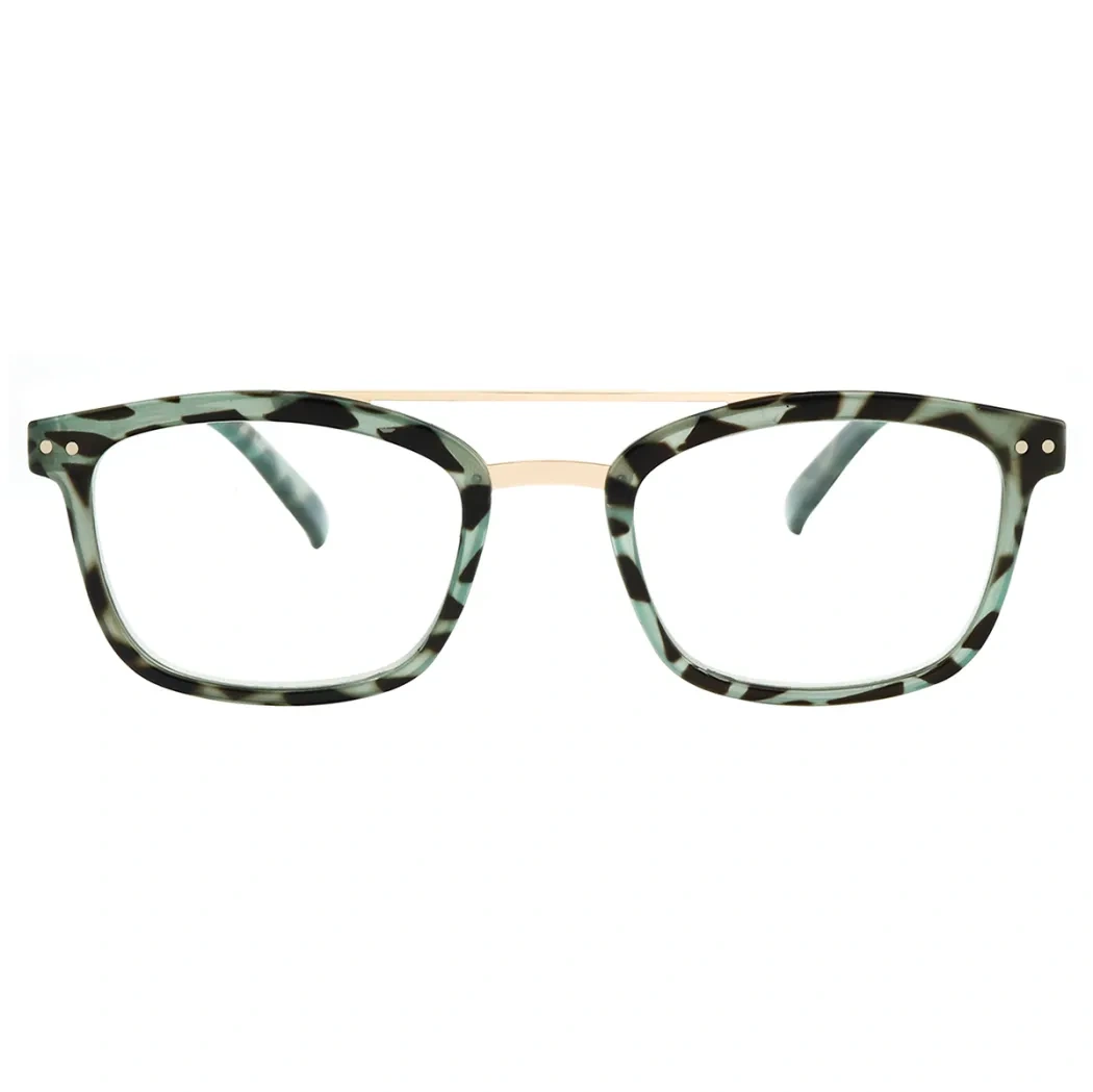 Aviator Green Reading Glasses
