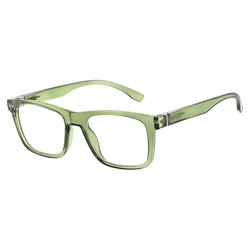 Square Green Reading Glasses