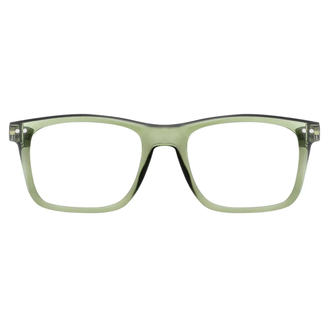 Square Green Reading Glasses