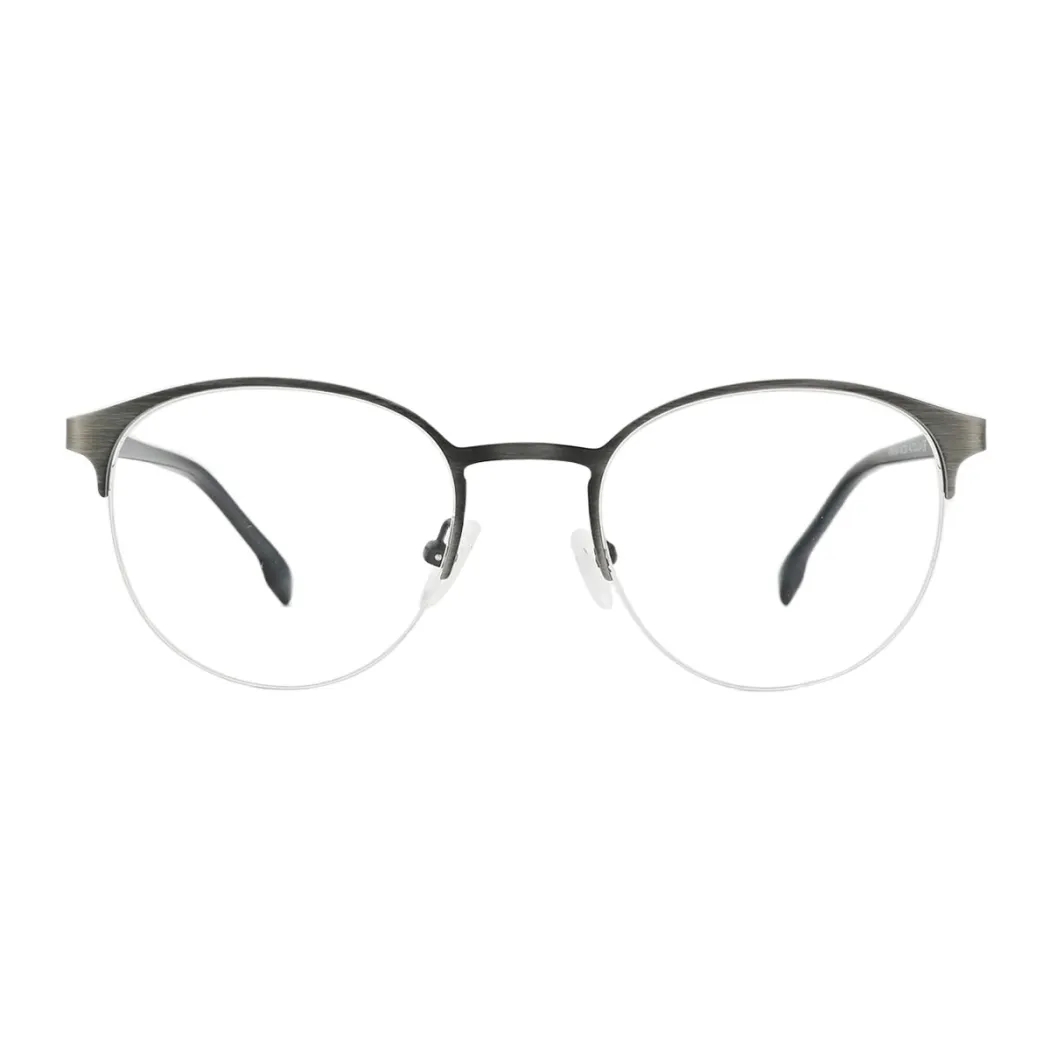 Oval Matte Gray Eyeglasses