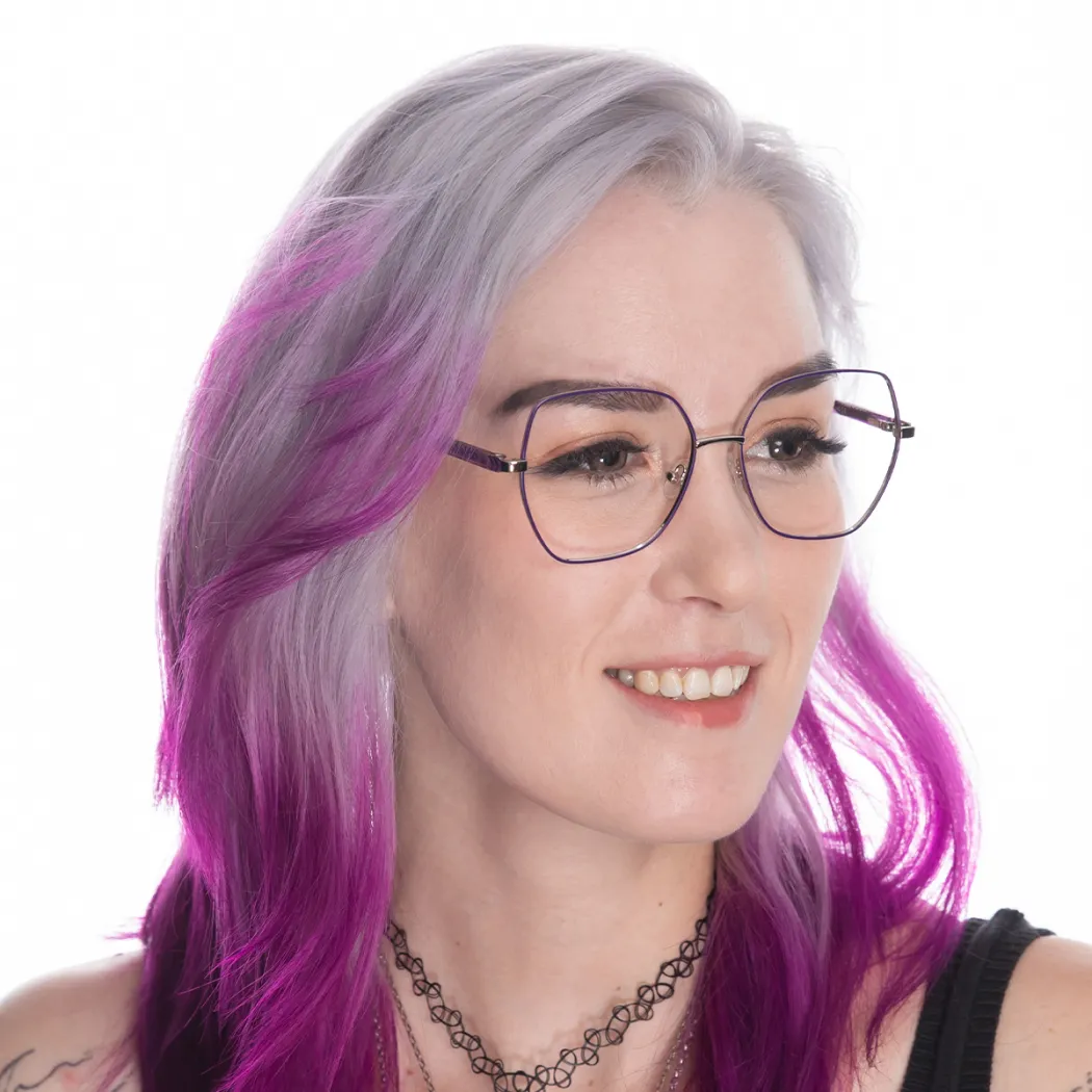 Square Purple Eyeglasses