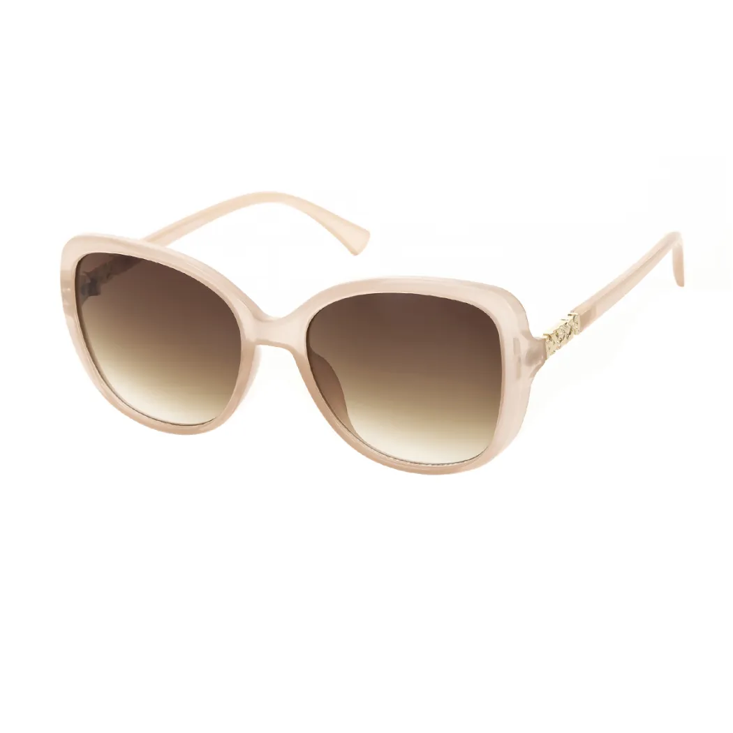 Oval Transparent Pink Sunglasses