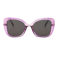 Square Transparent Purple Sunglasses