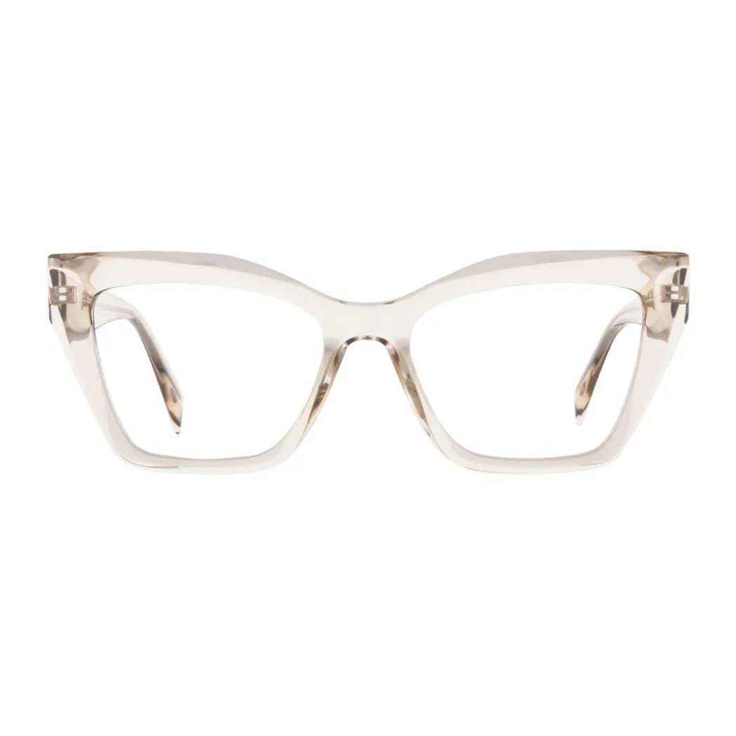 Cat-eye Transparent Amber Eyeglasses