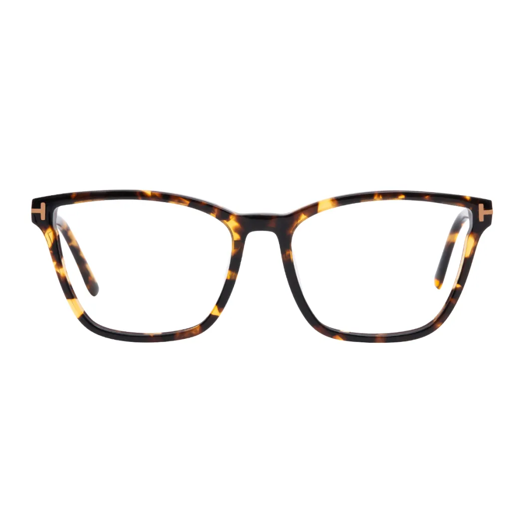 Square Dark Tortoiseshell Eyeglasses