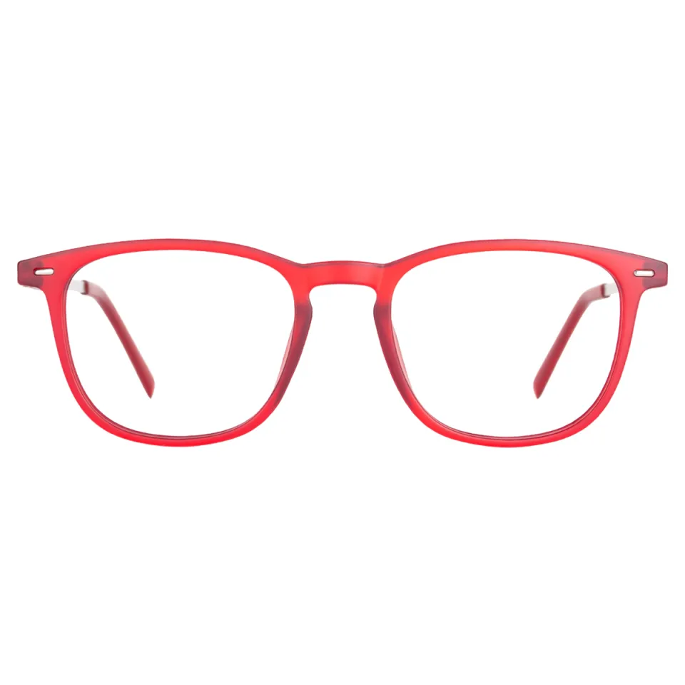 Square Red Reading Glasses