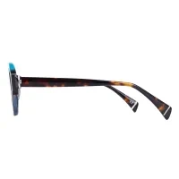 Round Blue Eyeglasses