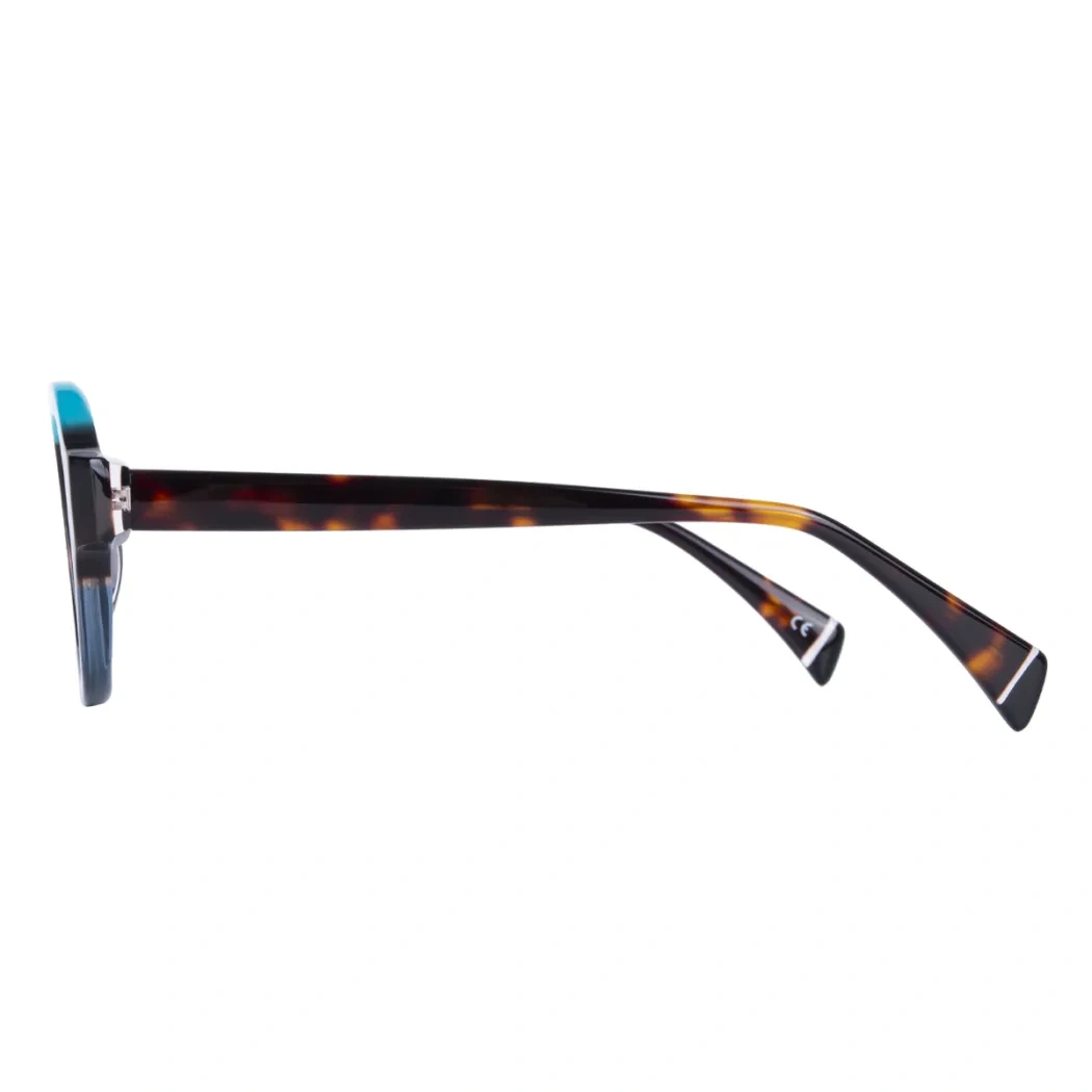 Round Blue Eyeglasses