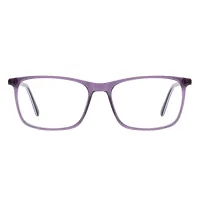 Rectangle Transparent Purple Eyeglasses