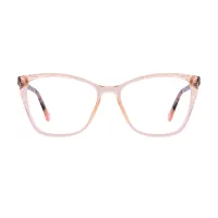 Square Transparent Amber Eyeglasses