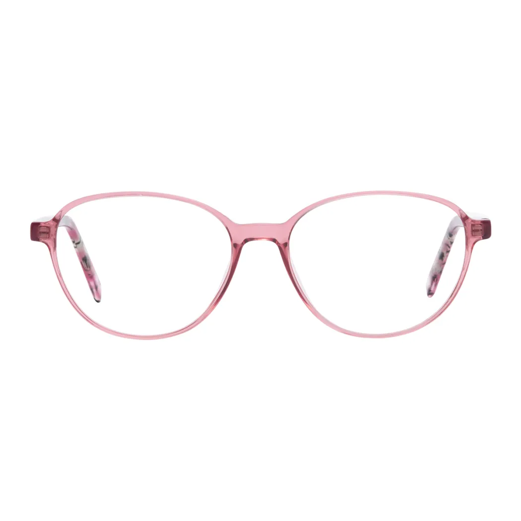 Oval Pink Eyeglasses