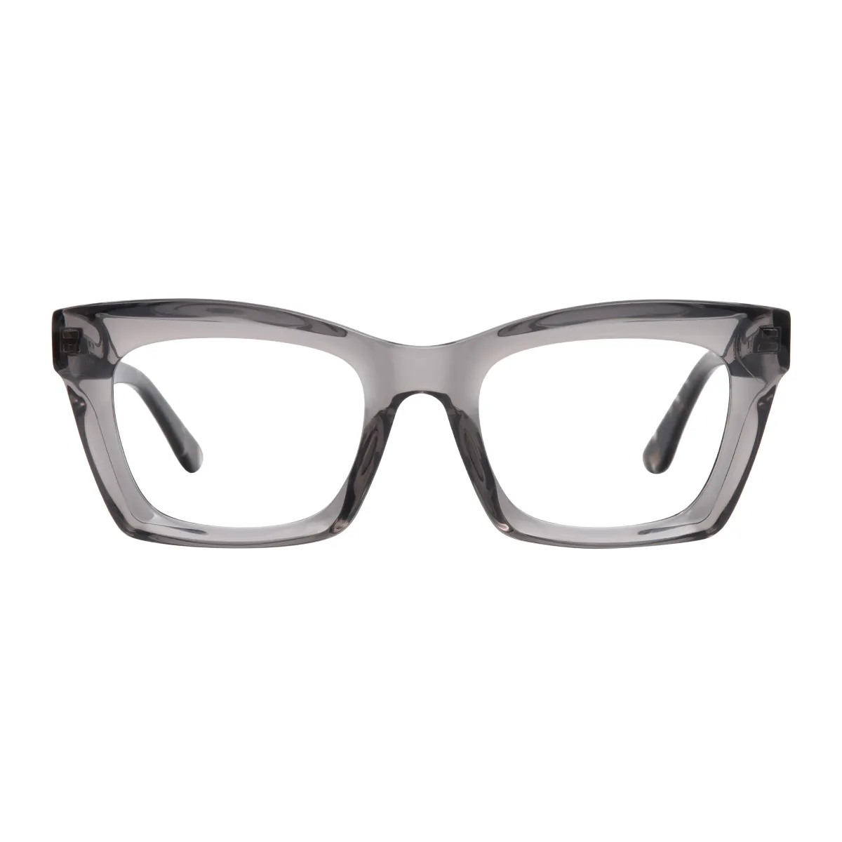 Rectangle Grey Eyeglasses