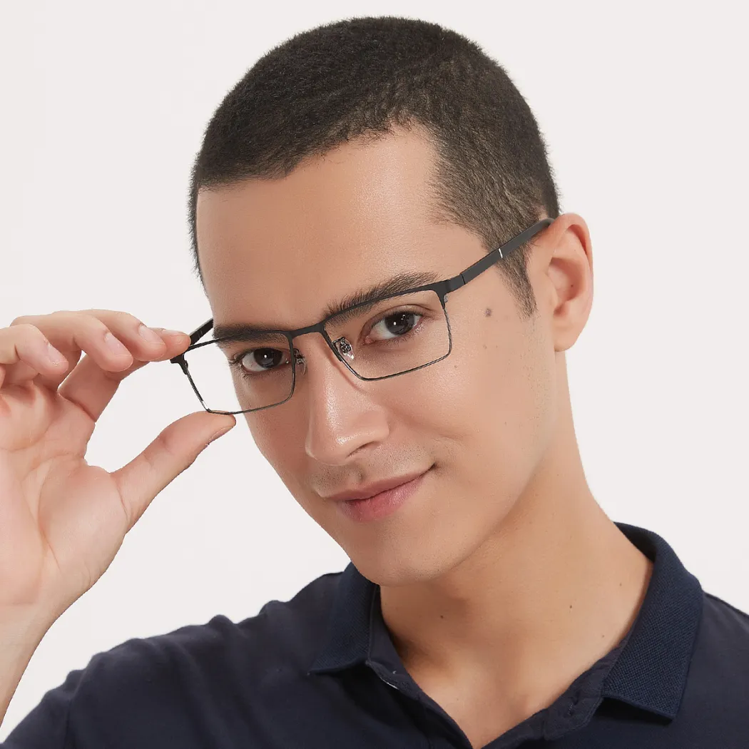Rectangle Black/Gray Eyeglasses