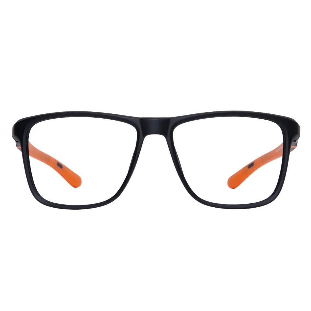 Square Black/Orange Eyeglasses