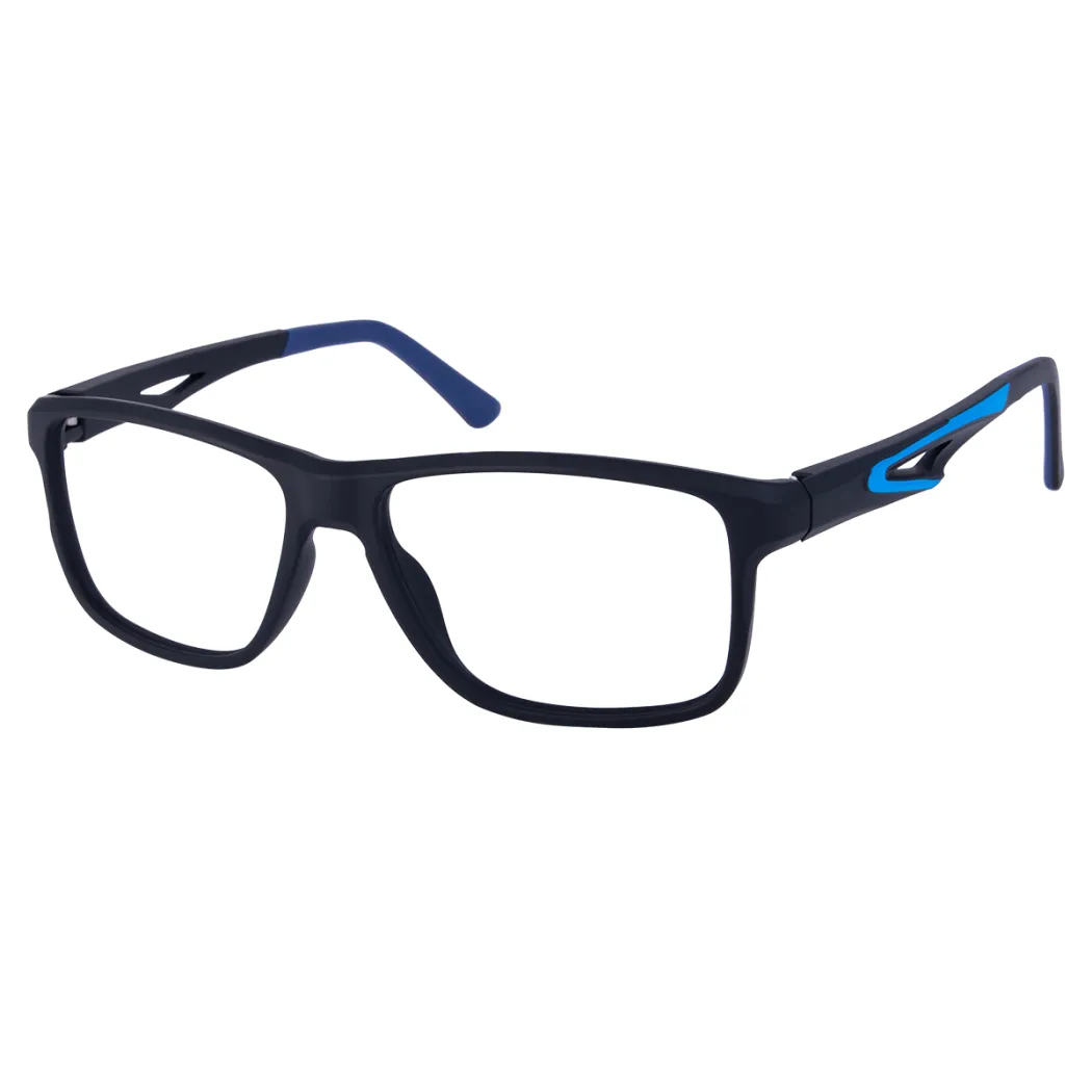 Rectangle Black/Blue Eyeglasses