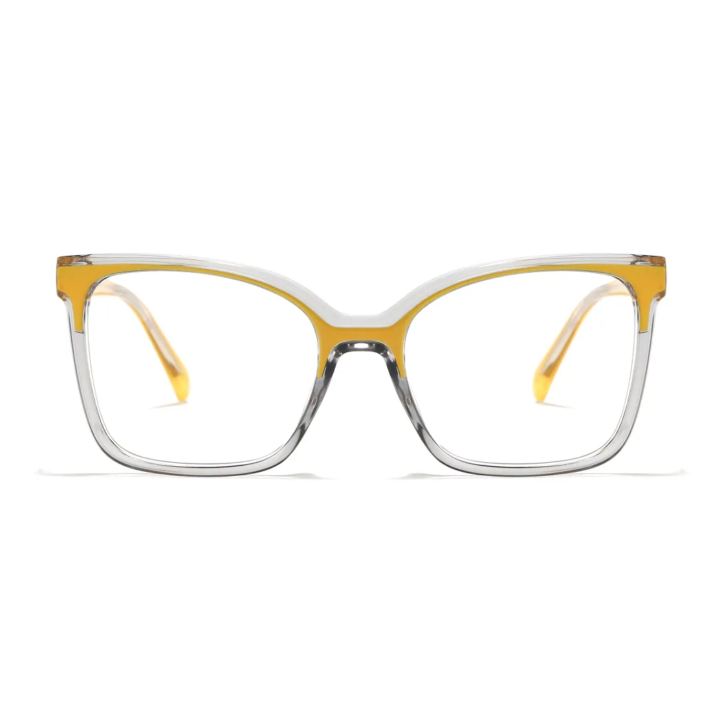 Cat-eye Transparent Yellow Eyeglasses