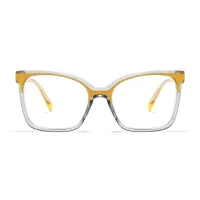 Cat-eye Transparent Yellow Eyeglasses