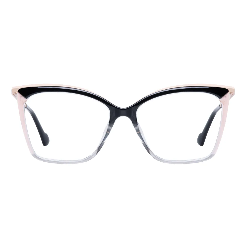Cat-eye Black/Clear Eyeglasses
