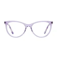Cat-eye Transparent Purple Eyeglasses