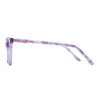 Cat-eye Transparent Purple Eyeglasses
