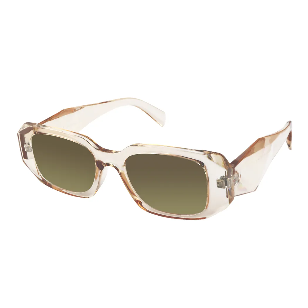Rectangle Light Brown Sunglasses