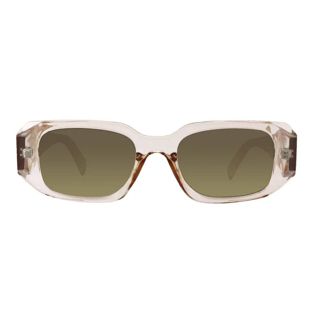Rectangle Light Brown Sunglasses