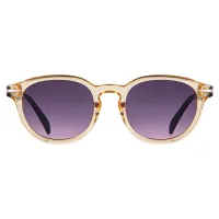 Oval Transparent Yellow Sunglasses