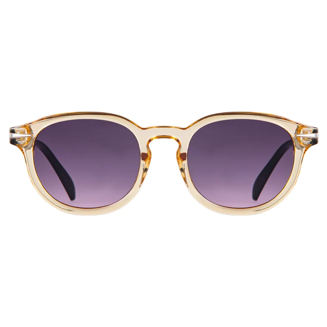 Oval Transparent Yellow Sunglasses