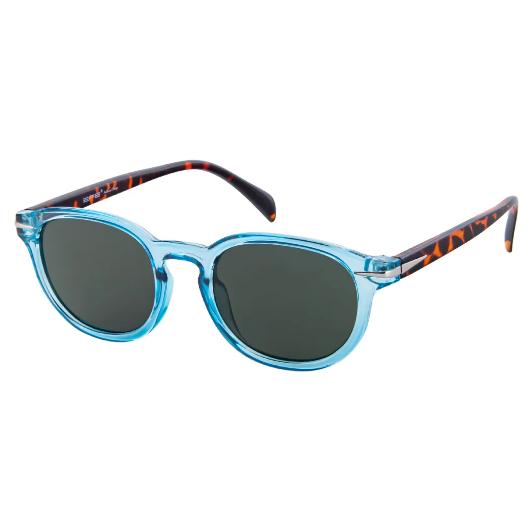 Oval Transparent Blue Sunglasses