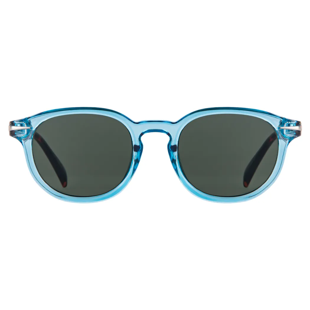 Oval Transparent Blue Sunglasses