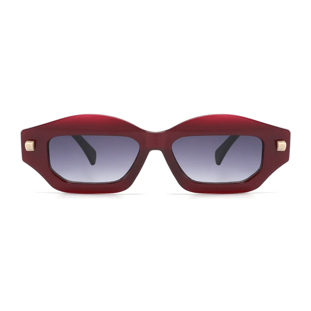 Geometric Wine Sunglasses