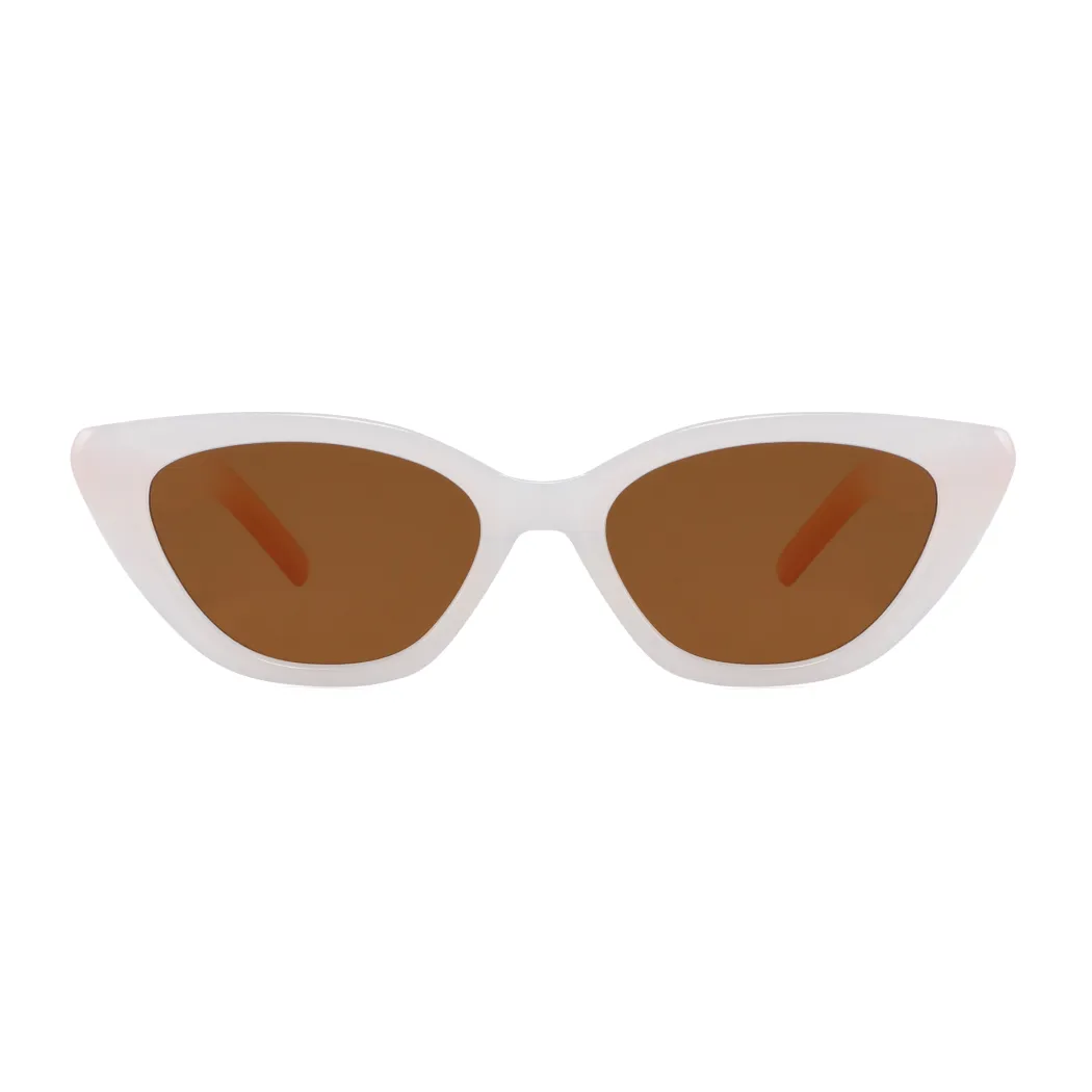 Cat-eye White Sunglasses