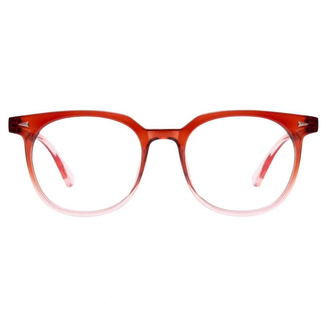 Round Red Reading Glasses