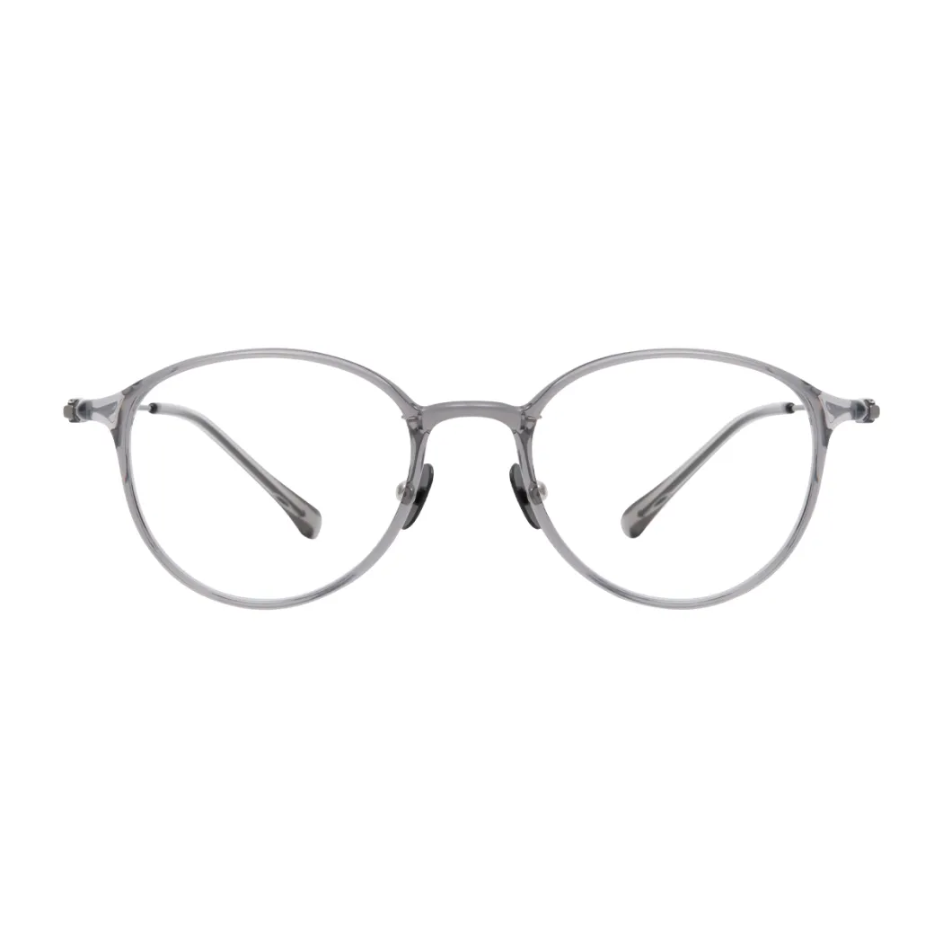 Oval Grey Eyeglasses